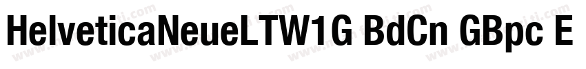 HelveticaNeueLTW1G BdCn GBpc EUC H字体转换